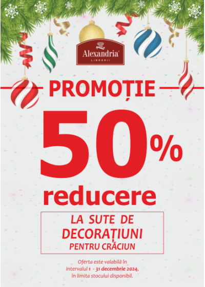 50% REDUCERE la zeci de decorațiuni pentru Crăciun