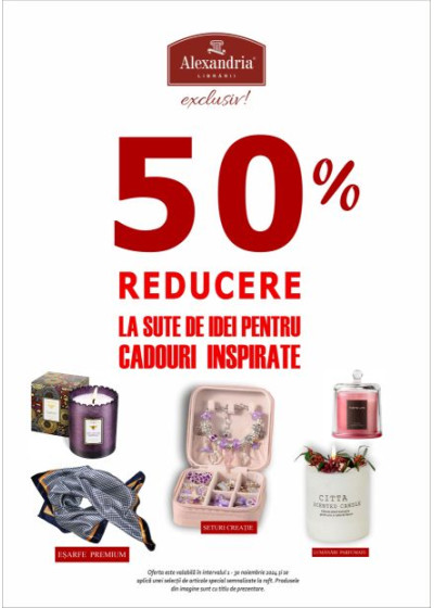 50% REDUCERE la sute de idei pentru cadouri minunate