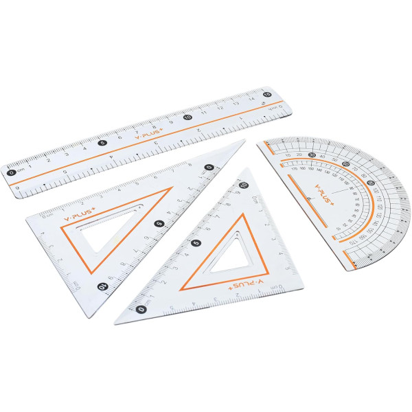 Trusa geometrie Archimedes in cutie plastic - 8 piese - Y-Plus