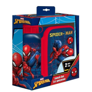 Set Spiderman - cutie sandwich si sticla aluminiu