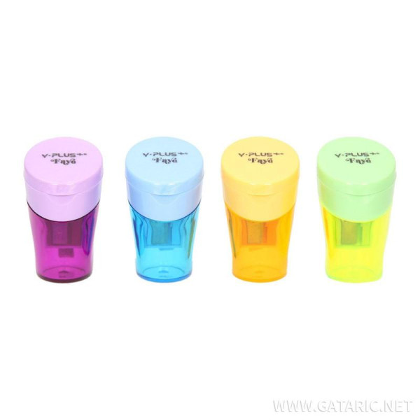 Ascutitoare plastic cu container Faye - Y-plus