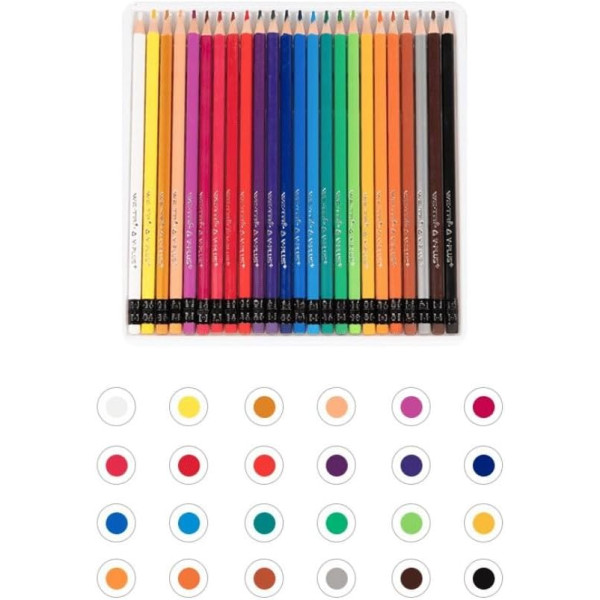 Creioane color erasable WE-TRI cu radiera - 24 buc - Y-Plus