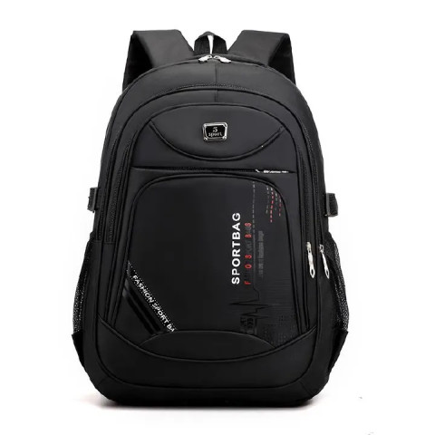 Rucsac laptop Sportbag Negru, 3 fermoare