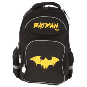 Ghiozdan Scolar Batman 3 Fermoare 42HX30X20cm Negru