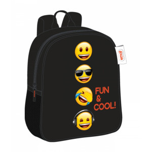 Ghiozdan Prescolari EMOJI CLASIC Negru 1fermoar 28HX24X9cm