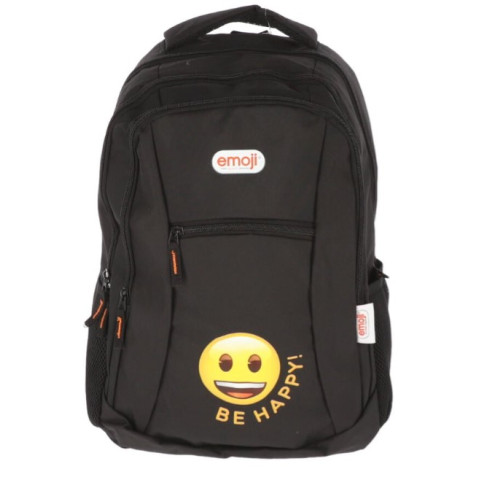 Ghiozdan Teens EMOJI CLASIC Negru 4fermoare 46HX32X17cm Laptop