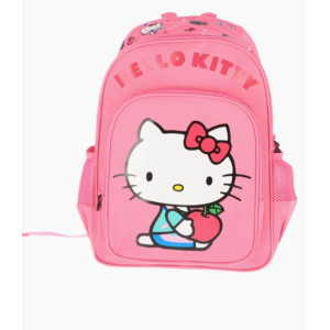 Ghiozdan Prescolari Hello Kitty 2 Fermoare 38HX27X12cm Roz