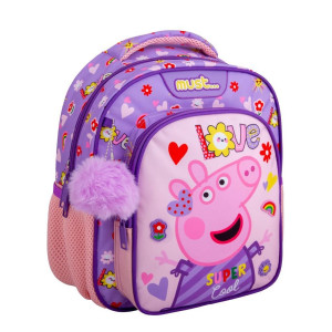 Ghiozdan Peppa Pig clasa 1/4, 2 fermoare