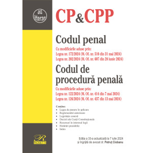 Codul penal. Codul de procedură penală Ed. 33