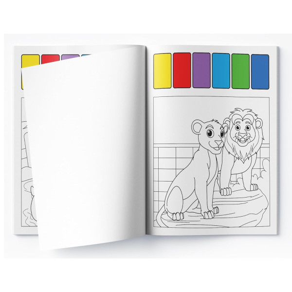 Pick and Paint - Coloring Activity Book For Kids: Zoo World