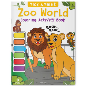 Pick and Paint - Coloring Activity Book For Kids: Zoo World