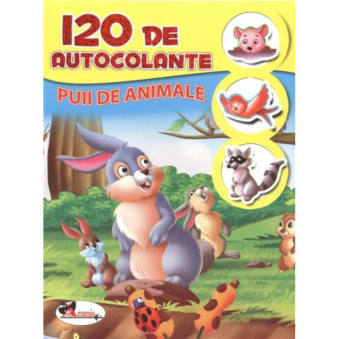 120 de autocolante - Puii de animale