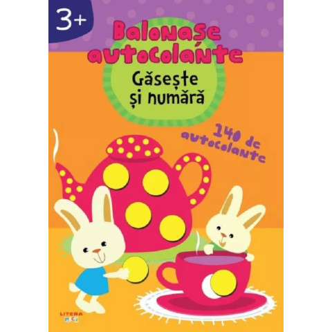 Găsește și numără. Balonașe autocolante +3 ani.