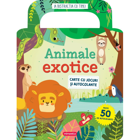 Animale exotice. Carte cu jocuri și autocolante