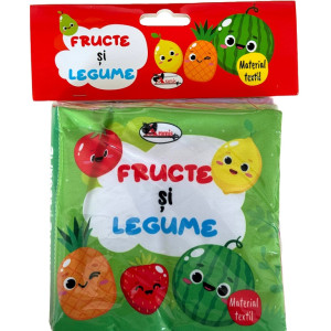 Fructe și legume. Carte din material textil