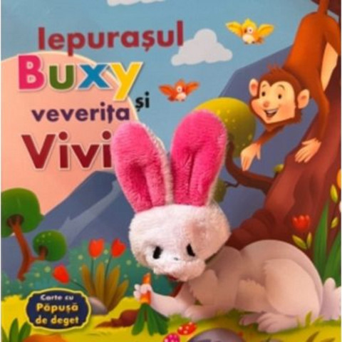 Iepurașul Buxy și veverița Vivi. Carte cu păpușă de deget