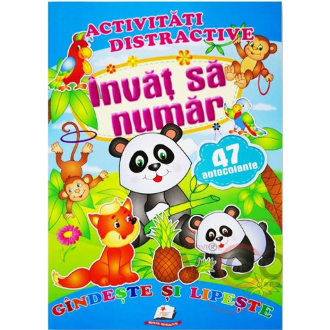 Învăț să număr + 47 autocolante - Gândește și lipește 