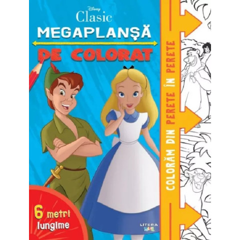 Megaplanșă de colorat. 6 metri. Disney Clasic