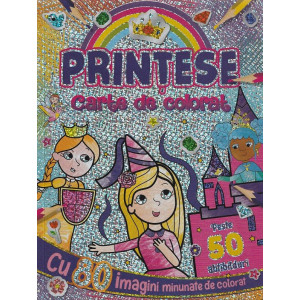 Prințese. Carte de colorat cu peste 50 abțibilduri