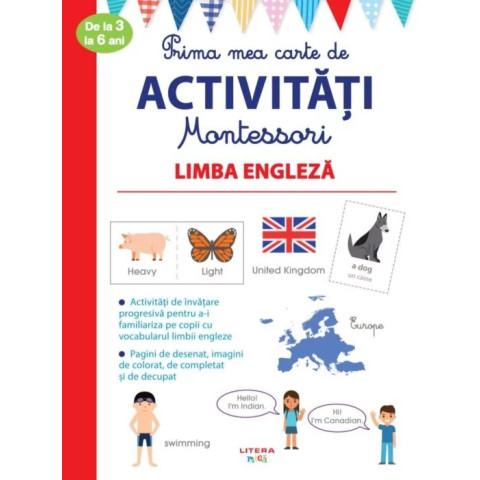 Prima mea carte de activitati Montessori. Limba engleza